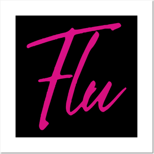 IU Flu pink typography Posters and Art